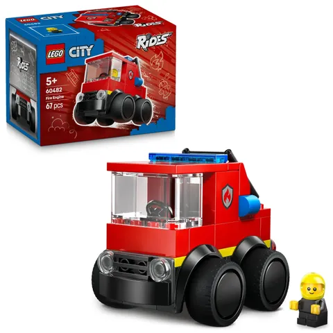 LEGO City Rides – Fire Engine Toy - Emergency Vehicles Building Set w/a Firefigh