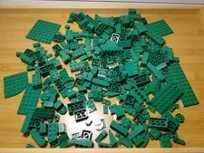 Lego Green Mixed Parts Pieces Bricks Plates Lot