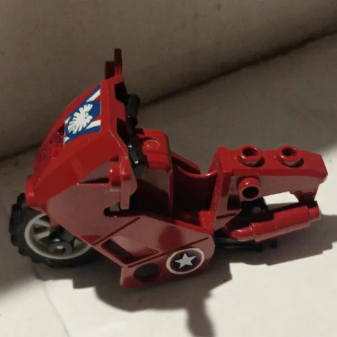 LEGO Marvel Captain America Red Motorcycle Vehicle w/ Printed Star Shield