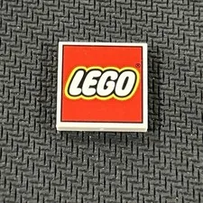Lego Logo Piece White Frame 2x2 RARE