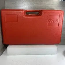 Vintage Red Lego Carry Case Storage Box Made in USA 17x9x5 