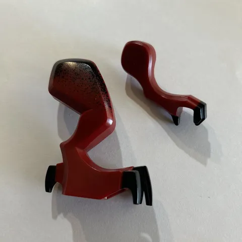 Lego Animal Dragon Right Arm & Right Leg Black & Dark Red Fantasy Era - 7093