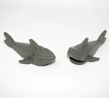 Vintage LEGO Pirates 3" Long Dark Grey Shark Lot 2 Minifigures 2547c01 classic