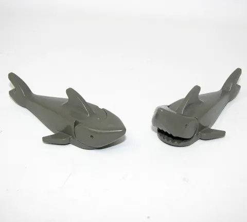 Vintage LEGO Pirates 3" Long Dark Grey Shark Lot 2 Minifigures 2547c01 classic