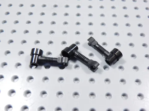 LEGO Lot of 3 Black 1x3 Bar w/ Clip Stud Holder Robot Arm BF