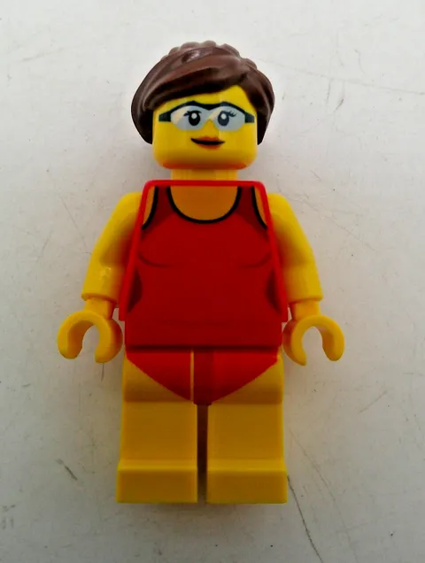 LEGO 60153 Fun at the Beach Female in Red Swimsuit Minifigure Minifig