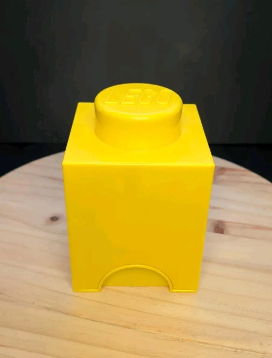 Lego Storage Cube Brick 1 Knob 4001 Yellow