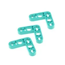 3x lego Technic Liftarm L-SHAPE 3x3 Dark Türis Thin Pin Cross Axis 32056