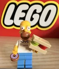 Lego The Simpsons Homer Simpson Minifigure With Accessories 