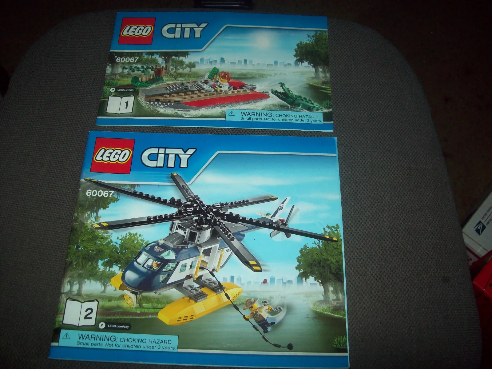 LEGO CITY POLICE #60067 HELICOPTER PURSUIT TWO INSTRUCTION BOOKS