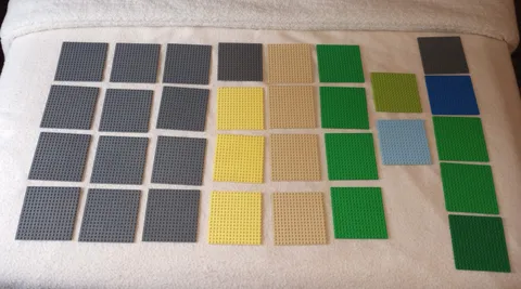 31 LEGO® 16 x 16 plates, baseplates 91405 and 3867 IRL pics $0 Ship U get 31 pcs