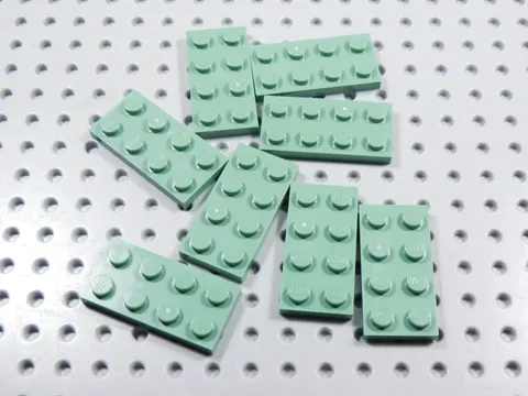 LEGO Lot of 8 Sand Green 2x4 Plates BM
