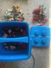 Vintage Lego Lot Blue Box Old Lego Knights And Yellow Heads