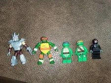 LEGO Michelangelo Donatello Foot Soldier minifigure TMNT mega blocks shredder