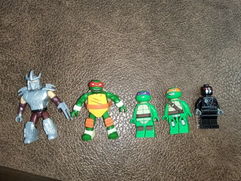 LEGO Michelangelo Donatello Foot Soldier minifigure TMNT mega blocks shredder