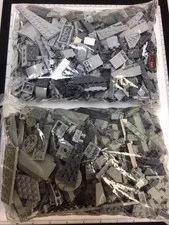 Lot Of 3 Pounds Lego Random Light Gray Parts Pieces Bricks Grey Sorted