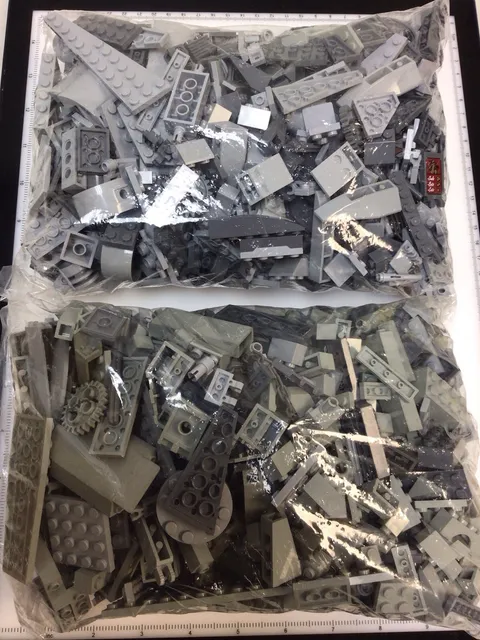 Lot Of 3 Pounds Lego Random Light Gray Parts Pieces Bricks Grey Sorted