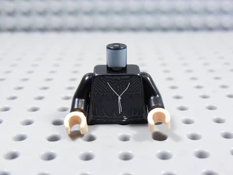 LEGO Black Printed Female Girl Torso w/ Necklace Minifig BG