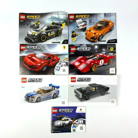 Lego Speed Champions Lot of 7 Instruction Manuals Books Only 75895 75877 75880 +