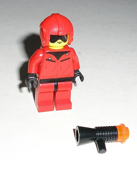 2003 Lego Star Wars T-16 SKYHOPPER PILOT w/ Red Helmet Minifigure from set 4477