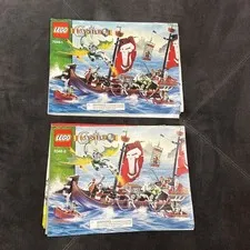 LEGO CASTLE FANTASY ERA TROLL WARSHIP 7048 INSTRUCTION MANUALS RETIRED