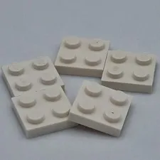 Lego - 5 Basic White Plate 2 x 2 3022