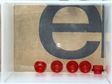 LEGO Parts - Trans-Red Plate, Round 1 x 1 - No 4073 - QTY 5