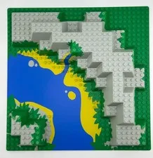 Lego 6024/6207 Canyon with Blue Stream & Sand Baseplate 32x32