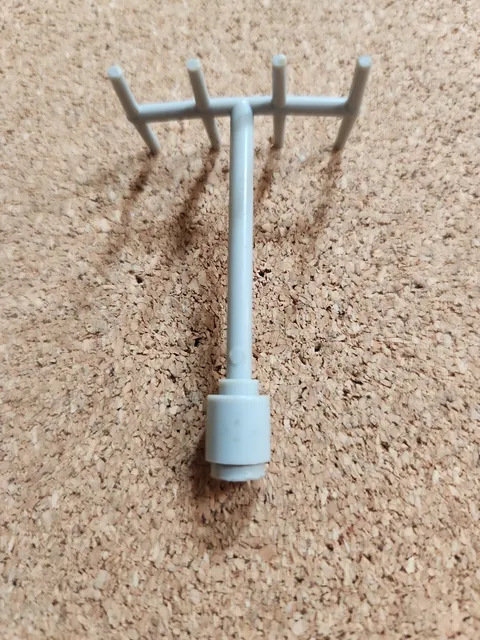 LEGO Antenna with Side Spokes 3144 Light Gray Vintage Space