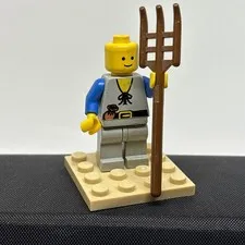 Lego Minifigures Castle Kingdoms Peasant Cas553 Pitchfork