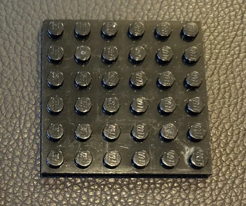 LEGO Parts: Flat Base Plate 6x6 Black Part # 3958
