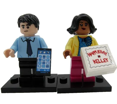The Office Lego Minifigures Ryan And Kelly From Lego Set 21336 Minifigs TV Show