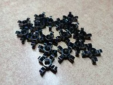 LEGO BULK LOT 17 BLACK TECHNNIC PIN CONNECTOR ROUND 4 CLIPS #90202