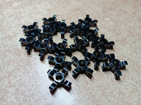 LEGO BULK LOT 17 BLACK TECHNNIC PIN CONNECTOR ROUND 4 CLIPS #90202