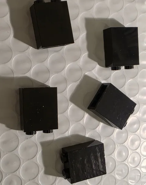 NEW LEGO 5X BLACK BRICK 1X2X2 #3245.