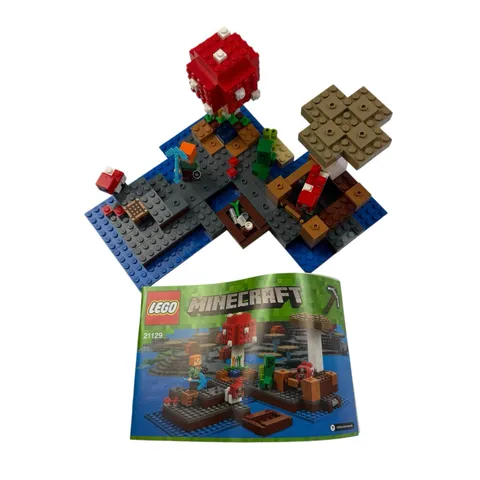 LEGO Minecraft The Mushroom Island 21129 Manual No Box Complete Set Minifigures