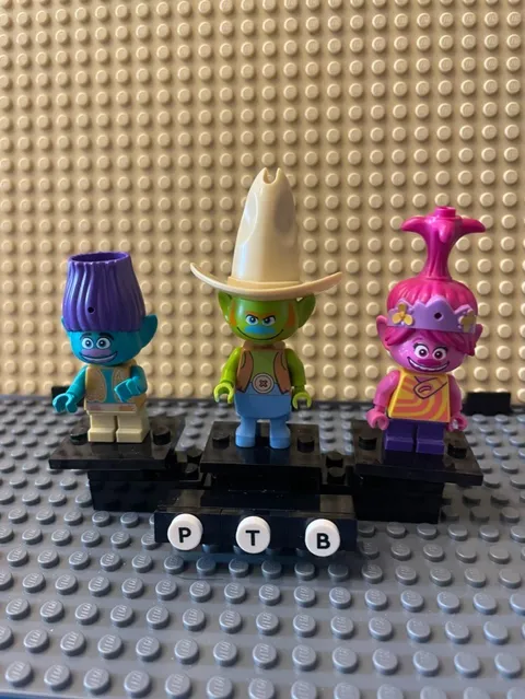 Genuine LEGO Minifigure Trolls World tour 41253, Hickory, Poppy, Branch