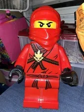Lego Bank Ninjago Red Kai Ninja Coin Piggy Money Bank Figure 13” No Stopper
