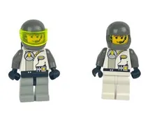 Set of 2 Lego Astronaut Space Minifigures with Helmets