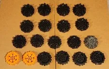 Lot Of Lego 64712 & 64711 Black Wheel Hard Plastic