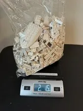 Lego Sorted WHITE - Various Bricks Only - 2 lbs 1.5oz Bulk Lot