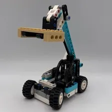 LEGO Technic Telehandler 42133 Forklift And Pallet - 99% Complete