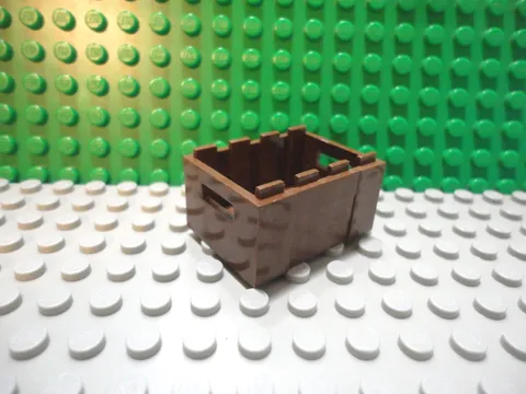 Lego 1 Large Brown 2x4x2 crate box storage container