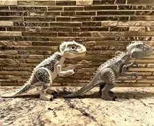 Jurassic World Indominus Rex White and Grey Dinosaur CUSTOM Lego Figure 75919🔥