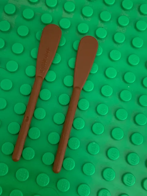 LEGO® MiniFigure Boat Paddles - Kayak - Canoe  (2) Brown