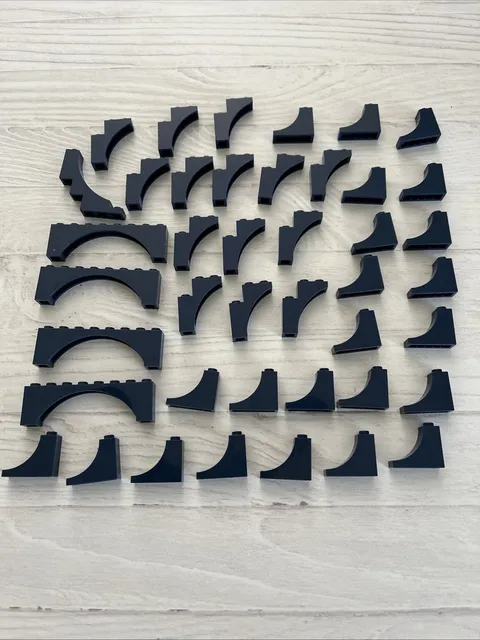 LEGO DARK BLUE LOT 42 PCS ARCH ARCHES  BRANCH VARIETY BUILDING PIECES