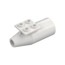 LEGO 6x White Engine, Smooth Large, 2 x 2 Thin Top Plate inv.620