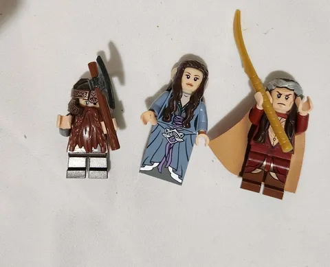LEGO Minifigures Gimli, Arwen, Elrond The Lord of the Rings Hobbit LOTR Set Of 3