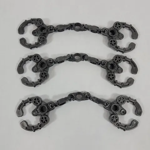 3X LEGO Hero Factory PEARL DARK GREY Handcuff Chain Part Lot Set 53551 98562