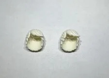 Lego Lot Of 2 White Minifigure Hair Wig Man Boy Shaggy No 6 New